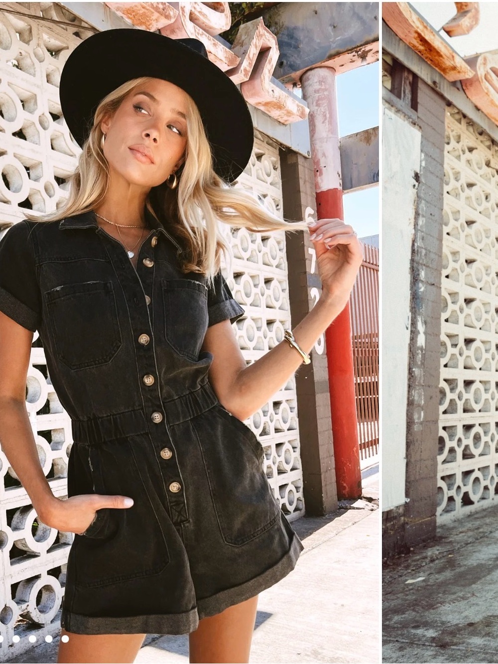 Show Me Your MuMu Black Cannon Romper